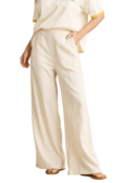LINEN WHIP STITCH WIDE LEG PANT