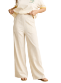 LINEN WHIP STITCH WIDE LEG PANT