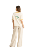 LINEN WHIP STITCH WIDE LEG PANT