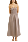LONDON CHECK MIDI DRESS
