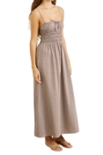 LONDON CHECK MIDI DRESS