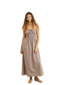 LONDON CHECK MIDI DRESS