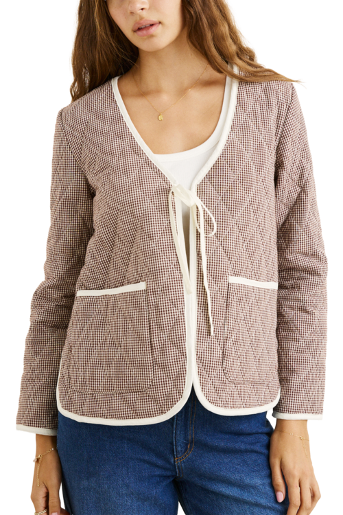 LONDON CHECK REVERSIBLE QUILTED JACKET