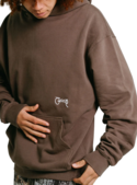 STAMP SCRIPT BOX FIT HOODIE