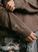 STAMP SCRIPT BOX FIT HOODIE