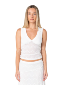 ROMA LOW V LACE TOP