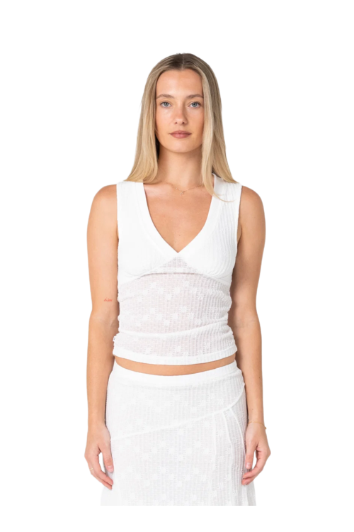 ROMA LOW V LACE TOP