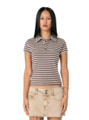 PETA STRIPE POLO BABY TEE