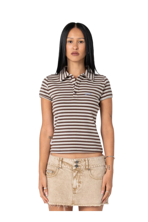 PETA STRIPE POLO BABY TEE