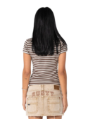 PETA STRIPE POLO BABY TEE