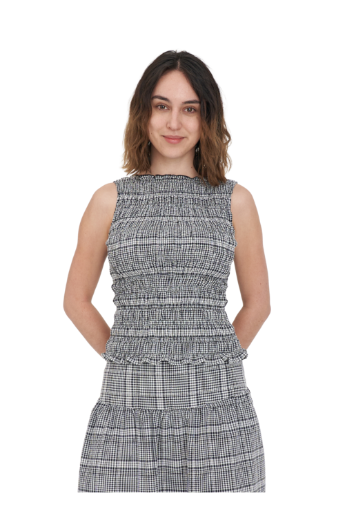 GIGI SHIRRED TOP