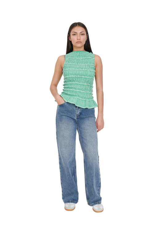 GIGI SHIRRED TOP