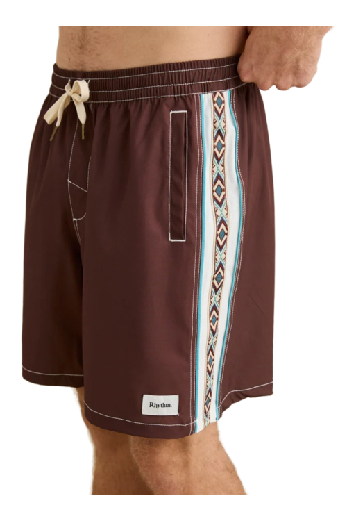 PANEL STRIPE BEACH SHORT