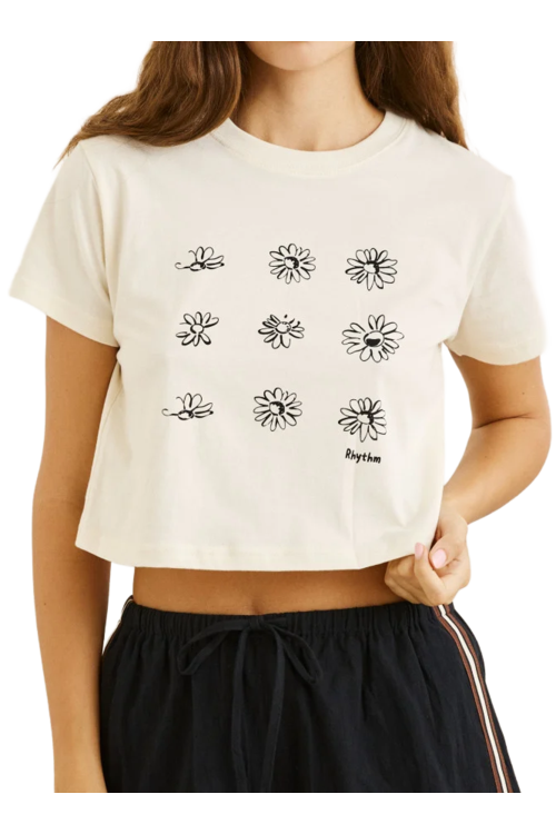 GEORGIA FLORAL CROP CREW TEE