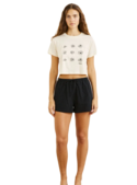 GEORGIA FLORAL CROP CREW TEE
