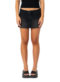 FLIP MOMMY RAW LOW RISE MINI DENIM SKIRT