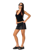 FLIP MOMMY RAW LOW RISE MINI DENIM SKIRT
